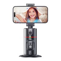 P02 otomatik yüz izleme Tripod uzaktan 360 rotasyon izleme telefon tutucu akıllı telefon hareketli Tripod ile çekim Video için