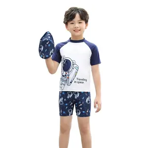 Swimsuit Kids Boys Swimwear for Children 3 Pieces Shark Dinosaur Print Toddler Baby Swimming Suit