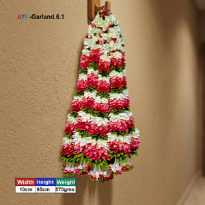 พวงมาลัยดอกไม้ประดิษฐ์แบบดอลล่าดี พร้อมด้ายตกแต่ง รุ่น AFF-Garland-6.1 ราคา 1800 บาท/10 ชิ้น - Product Image 3