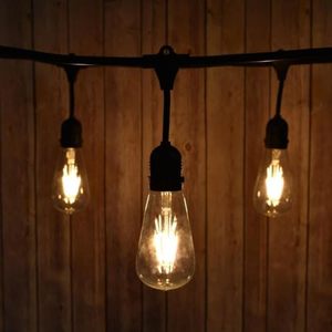 Guirlande lumineuse LED étanche IP65 pour patio, jardin, mariage, camping, décoration extérieure, 10 m (48 pieds) - Product Image 2