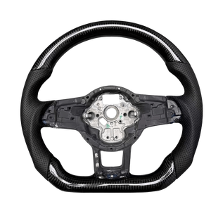 Volante Personalizado Compatible con Volkswagen <span class=keywords><strong>GOLF</strong></span> 7 <span class=keywords><strong>GOLF</strong></span> GTI GTD GTE POLO TRoc Arteon Passat Tiguan, Volante de Fibra de Carbono con LED - Product Image 6