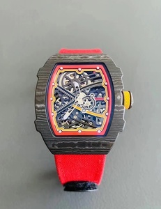 Reloj deportivo de lujo con esfera de cristal de zafiro calado, caja de fibra de carbono, moderno, ligero, automático, para hombre. - Product Image 1