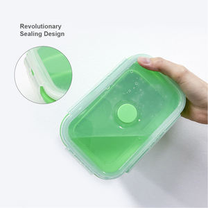 ชุดกล่องอาหารกลางวันซิลิโคนพร้อมฝาปิดสำหรับเด็กปลอดภัยภาชนะเก็บอาหารกล่องอาหารกลางวันแบบไม่ติดแน่นออกแบบได้ตามที่ต้องการ - Product Image 3