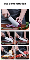 Ensemble de 13 couteaux de chef en acier inoxydable tranchants pour la cuisine domestique, le barbecue familial, les grillades et les dîners de steak au quotidien