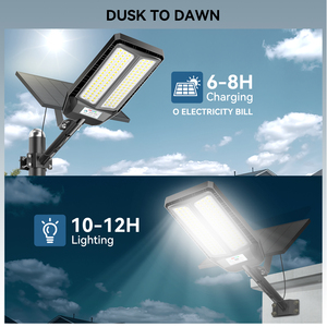 Farola Solar LED, Stock Local en EE. UU., Envío Rápido, 3 <span class=keywords><strong>A</strong></span>ños de Garantí<span class=keywords><strong>a</strong></span>, Alto Brillo, Control Inteligente para Carreteras, Parques y Áreas Rurales - Product Image 6