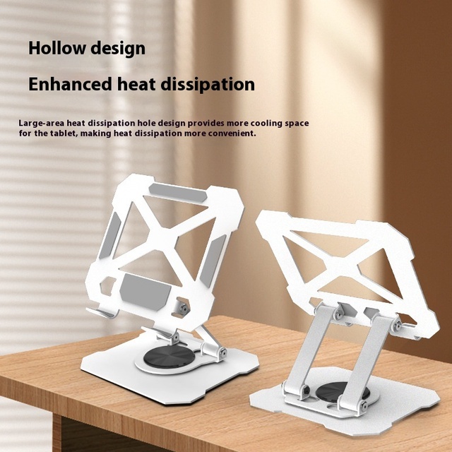 Xowo Portable 360-Degree Rotating Aluminum Alloy Silicone Mobile Phone Tablet Stand Adjustable Foldable Design Dashboard Holder
