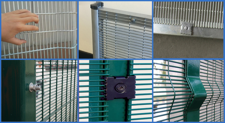 4.0mm 358 Anti Climb Security Fence Hot Dipped Galvanized