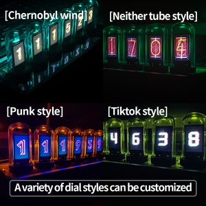 นาฬิกาปลุกดิจิตอลหน้าจอสี IPS แบบหลอดนิกซี่ นาฬิกาตั้งโต๊ะแบบหลอดนิกซี่ - Product Image 3