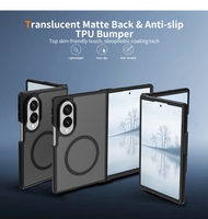 Étui de téléphone portable translucide de luxe avec anneau magnétique, sensation de peau, pour Samsung Galaxy Z Fold 8, coque large, coque de téléphone personnalisée