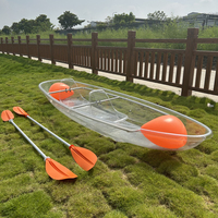 Vente en gros Bateau transparent Fun Canoë Multijoueur Kakay Bateau transparent bateau en plastique