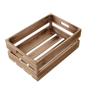 Handmade thân thiện với môi gỗ Giỏ tùy chỉnh trang trí sơn hình chữ nhật lưu trữ Crate với Laser xử lý cho trái cây rượu vang lưu trữ - Product Image 1