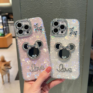 Funda Protectora para Teléfono Móvil con Espejo de Dibujos Animados Smile Lovely para iPhone 17, Todos los Modelos 16, 15, 14, <span class=keywords><strong>13</strong></span> <span class=keywords><strong>Pro</strong></span> <span class=keywords><strong>Max</strong></span>, 12, Marco para Cámara, Película Protectora - Product Image 5