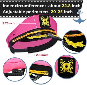 Venta al por mayor <span class=keywords><strong>de</strong></span> <span class=keywords><strong>sombrero</strong></span> <span class=keywords><strong>de</strong></span> capitán <span class=keywords><strong>marinero</strong></span> ajustable a la moda para adultos accesorio perfecto fiestas deportivas playa <span class=keywords><strong>de</strong></span> pesca informal - Product Image 2
