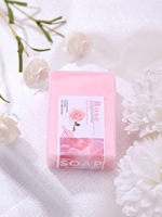 Jabón hecho a mano de aceite esencial de Rosa natural 100%, jabón de Perfume hidratante de etiqueta privada