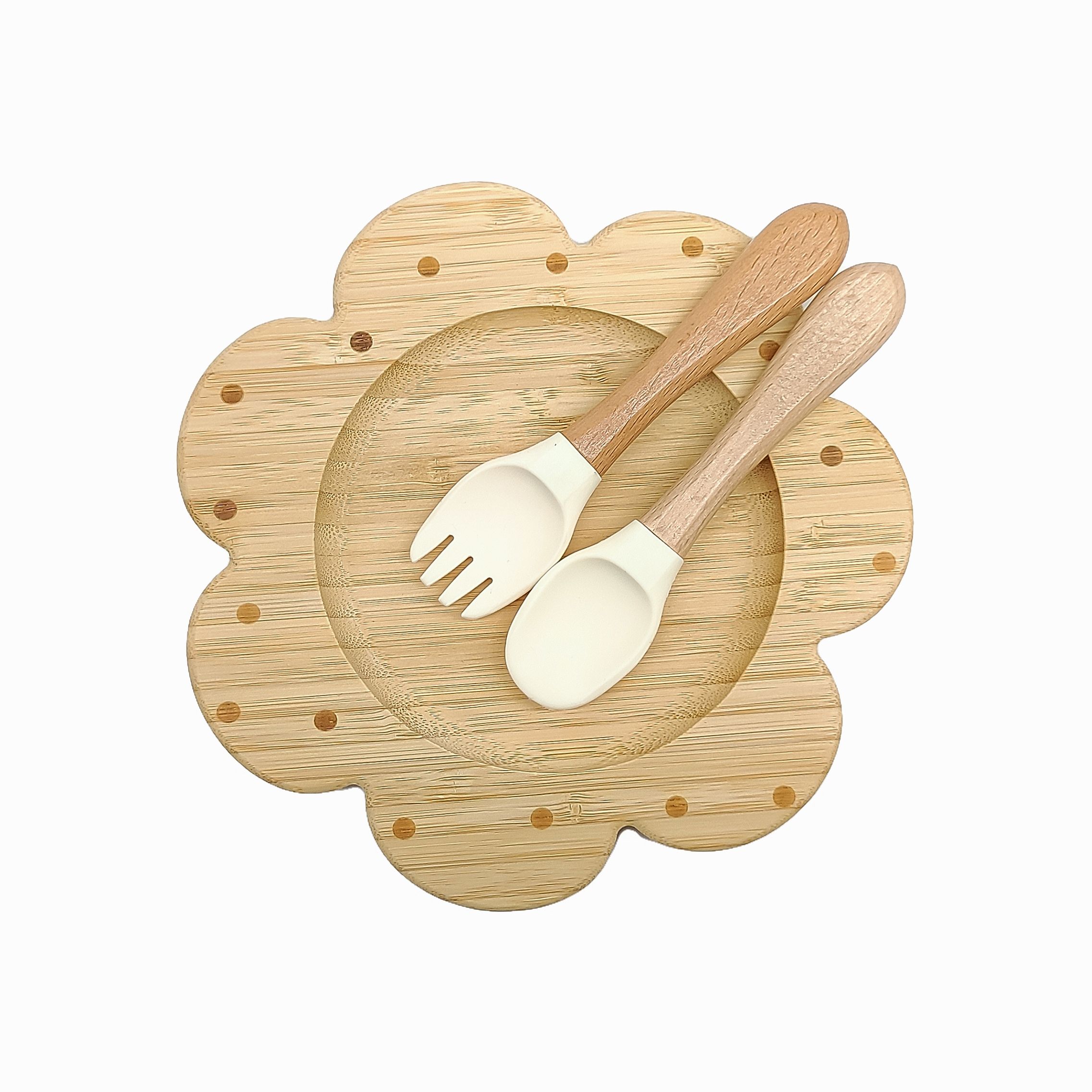 Sunflower-shaped bamboo plate