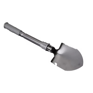 Pala Plegable Multifuncional para Camping, Herramienta de Supervivencia de Acero Resistente con Borde Dentado para Actividades de Caza al Aire Libre - Product Image 1