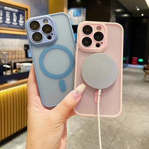 Macaron colore satinato cassa del telefono <span class=keywords><strong>con</strong></span> la macchina fotografica di <span class=keywords><strong>protezione</strong></span> magnetica di ricarica <span class=keywords><strong>Cover</strong></span> del telefono per <span class=keywords><strong>iPhone</strong></span> 16 15 14 <span class=keywords><strong>Pro</strong></span> Max per Samsung - Product Image 6