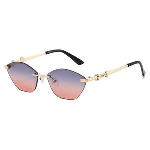Nouvelles lunettes de soleil œil-de-chat sans monture XY2229 2026, inspirées des créateurs, monture métallique pour femmes et hommes, lunettes de soleil de plage et streetwear - Product Image 5
