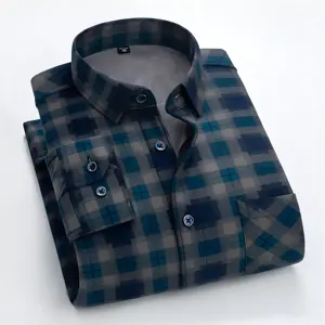 Factory Direct Sale 2022Long Sleeve Heavy Weight Winter Flannel Check Shirts