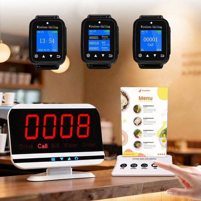 433 Frequency Bar Table Service Call Bell Restaurant Wireless Waiter Calling System Package