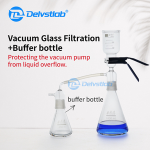 Bộ lọc chân không toàn kính Delvstlab với bình đệm dùng trong phòng thí nghiệm, làm từ kính lọc nung kết - Product Image 3
