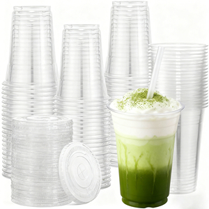 Custom logo 12oz 16oz 18oz 20oz Disposable Printing Clear Boba Tea <b>Plastic</b> <b>Cup</b> With Lid <b>Plastic</b> PET Coffee <b>Cups</b> for Coffee Shop - Product Image 1