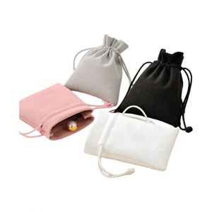 Bolsa de Terciopelo para Guardar Joyas, con Cordón en Forma de Capullo de Microfibra, para Anillos, Aretes, Collares, Otros Accesorios y Dispositivos Bluetooth - Product Image 2