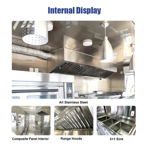 รถตู้ขายอาหารพร้อมครัวเต็มรูปแบบรถตู้ขายอาหารทำจากเคบับไอศกรีมสำหรับย่างไก่ - Product Image 5