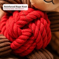 Nouvel ensemble de jouets pour chien classiques et mignons pour Noël, résistant aux morsures, en corde de coton écologique et peluche couineuse, cadeau de fête