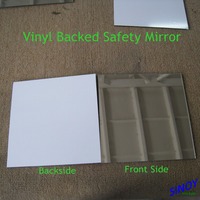 Miroir de sécurité à prix abordable avec support en vinyle et bord poli plat pour applications en salle de sport, fitness et studio de danse