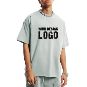 Camiseta Deportiva Holgada de Verano para Hombre, Estilo Vintage Lavado, con Logotipo Personalizado, Transpirable, Talla Grande - Product Image 3