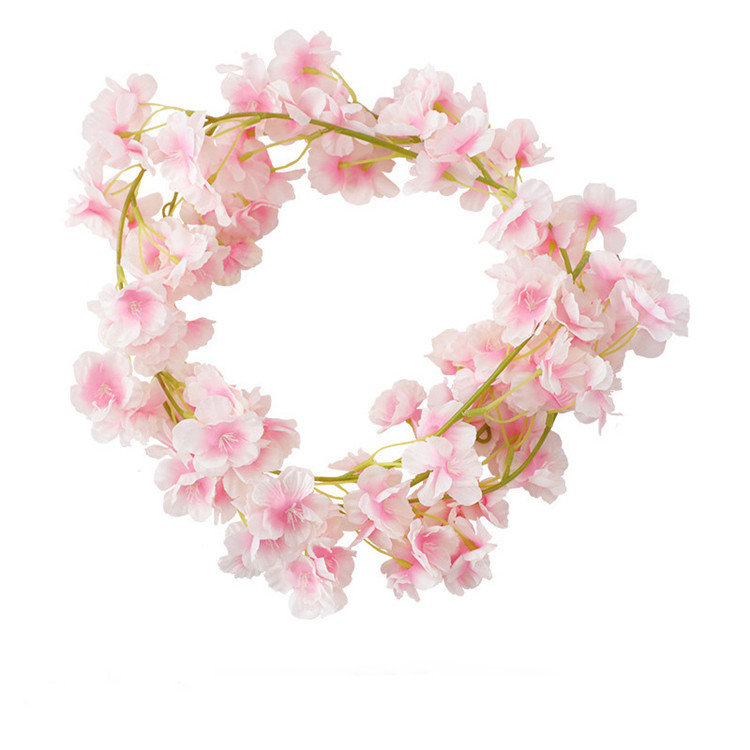 JXEVENT 135 Heads Artificial Cherry Blossom Garland - Silk Flower Vine for Wedding Home Decor