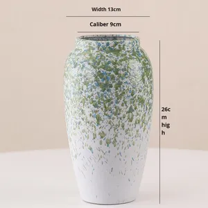 <strong>Turquoise</strong> Hydroponic Ceramic <strong>Vase</strong> Large Diameter Handmade Tabletop Ornament New Chinese Style for Home Living Room Entrance for - Product Image 4