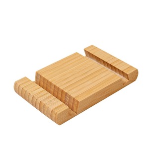 Soporte de bambú para teléfono, soporte de escritorio, regalo artesanal portátil para uso en la oficina - Product Image 5