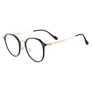 1013 Monturas de Gafas Redondas Retro Coreanas para Mujer, Montura Completa, Lentes de Resina, Protección Anti Luz Azul, Diseño para Rostros Pequeños - Product Image 1