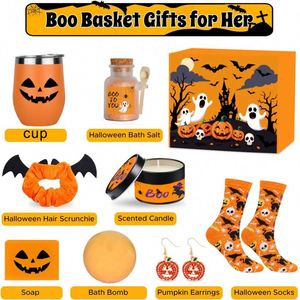 AXGIFTS Luxury Christmas Self Care Gift <b>Set</b> With Insulated Wine Tumbler Scented <b>Candle</b> Socks Xmas Decor Holiday Gift Box Women - Product Image 4