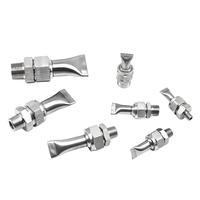 Buse de souffle à fente sphérique ajustable, en acier inoxydable, bec de canard à bouche plate universelle, 304 pièces