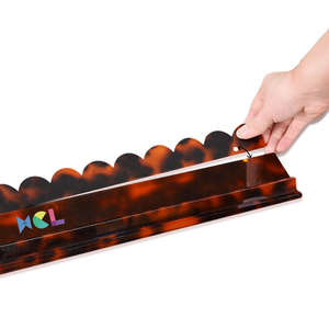 Règle de Mahjong Pliable Portable en Acrylique de Luxe Royal Saint, Style Chinois (Écaille de Tortue), pour 4 Joueurs, Écologique et Durable - Product Image 5