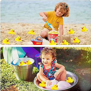 Patitos de Vinilo Personalizados con LOGO para el Verano, Patitos de Vinilo Hawaianos que Hacen Sonidos Divertidos, Juguetes para la Bañera con Temática de Playa para Fiestas de Cumpleaños - Product Image 4