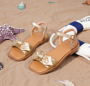 Nouvelles sandales plates d'été pour filles, avec nœud simple, semelle souple, pour les vacances, la plage et l'école, tailles 26-36 - Product Image 5