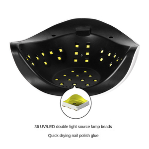 Lámpara UV para Uñas BLUEQUE V9 168W 36 LEDs con Soporte para Teléfono Móvil, Enchufe Universal y Diseño Portátil - Product Image 5