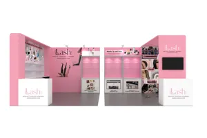 Advertising Exhibition Booth Trade Show Exhibit Display Custom Logo Backdrop For Beauty Show