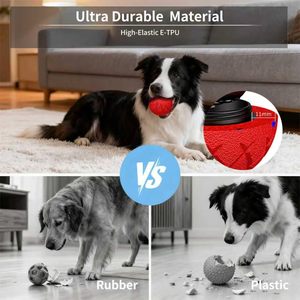 インタラクティブな犬用ボールおもちゃ（噛む力の強い犬向け）、自動で動く＆跳ねるE-TPU犬用ボール、モーションセンサー付きスマートペットおもちゃ - Product Image 1