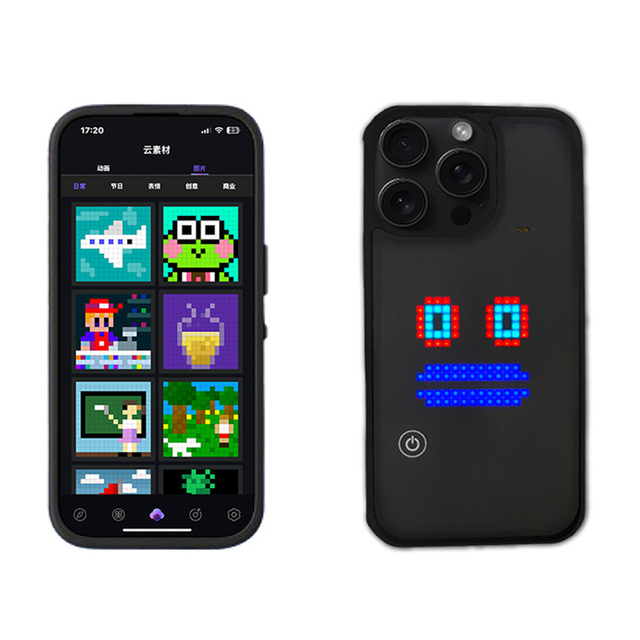 High Quality Pixel Smart RGBIC Changing Patterns Christmas LED Light APP Control Lighting Screen Lamp Magnetic Phone Case