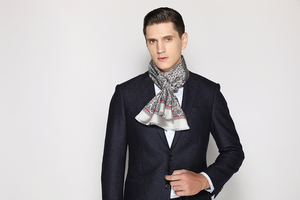 Écharpe longue en <span class=keywords><strong>soie</strong></span> pure pour <span class=keywords><strong>homme</strong></span> Danaxu, design personnalisé, impression numérique, automne, 160*28cm, 50g - Product Image 4