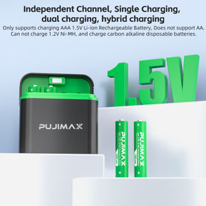 Chargeur rapide professionnel PUJIMAX à 4 emplacements pour microphone portable, batterie lithium-ion AAA rechargeable - Product Image 4