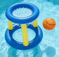 Jeu de panier de basket-ball aquatique gonflable pour piscine familiale, comprenant un ballon, un jouet sportif flottant pour le plaisir en plein air et à la plage