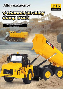 Camión Volquete Articulado RC HuiNa 1553 1/16, 2.4G 11CH, Control Remoto, <span class=keywords><strong>con</strong></span> Luces y Sonido, Juguete de Ingeniería - Product Image 3
