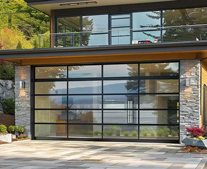 <span class=keywords><strong>Porte</strong></span> <span class=keywords><strong>de</strong></span> <span class=keywords><strong>garage</strong></span> sectionnelle automatique OEM simple et abordable avec fenêtre transparente et vue complète en verre - Product Image 1