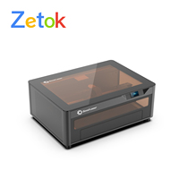 Machine de gravure et de découpe laser CO2 de bureau Zetok Light Blue 530, encastrée, 520x315mm, haute précision 0,01mm, puissance de refroidissement 300W